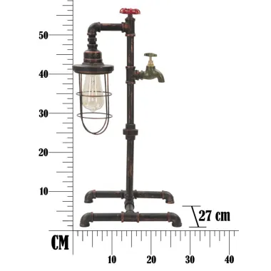 LAMPA STOŁOWA MANHATTAN/CAGE 27x27x56 cm
